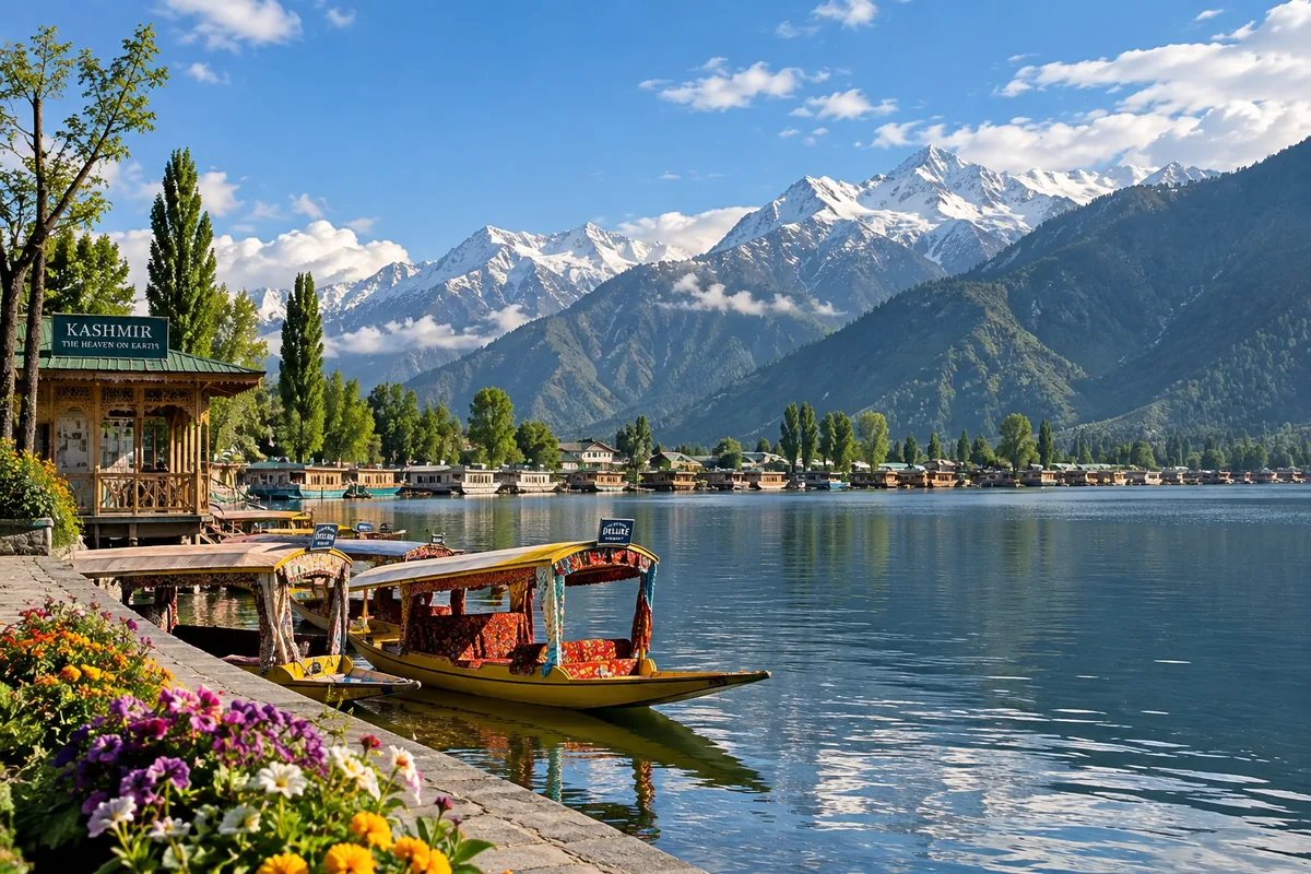 Kashmir lake and mountains